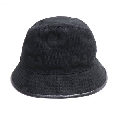 GUCCI グッチ ジャンボGGキャンバス バケットハット ハット ブラック 727563 L ユニセックス【中古】【美品】