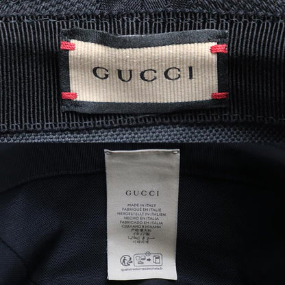 GUCCI グッチ ジャンボGGキャンバス バケットハット ハット ブラック 727563 L ユニセックス【中古】【美品】
