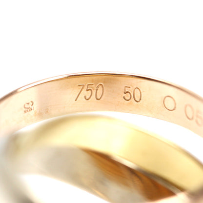CARTIER カルティエ K18YG/PG/WG les must de Cartier トリニティ リング・指輪 10号 50 7.1g レディース【中古】【美品】