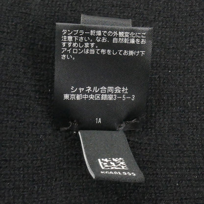 CHANEL シャネル カメリア ニットキャップ ブラック ホワイト AA9508 レディース【中古】【美品】