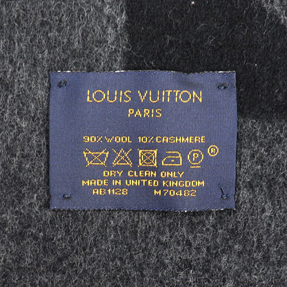 LOUIS VUITTON ルイ・ヴィトン エシャルプ カーディフ マフラー ブラック グレー M70482 AB1128 ユニセックス【中古】