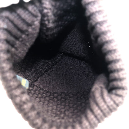 LOUIS VUITTON ルイ・ヴィトン ダミエ レザーパッチ ニットキャップ ブラウン 402775 レディース【中古】