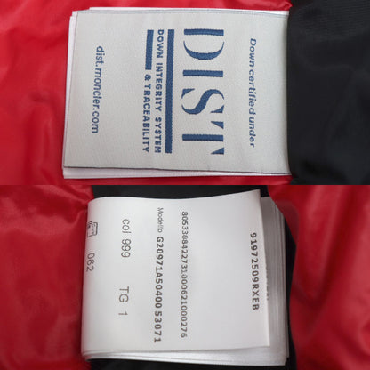 MONCLER モンクレール CANMORE ダウンジャケット ブラック レッド G20971A50400 
1 GRENOBLE メンズ【中古】