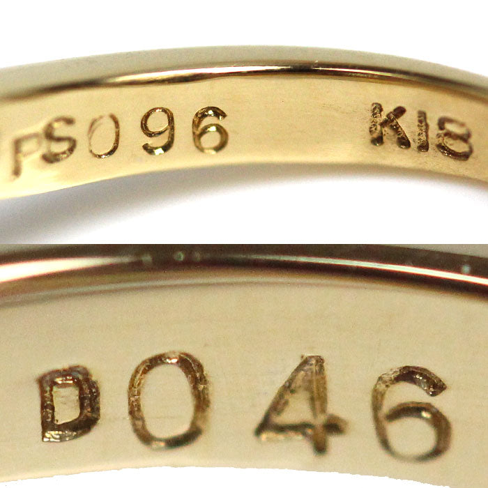 K18YG イエローゴールド リング・指輪 ピンクサファイア0.96ct ダイヤモンド0.46ct 11.5号 4.7g レディース【中古】【美品】