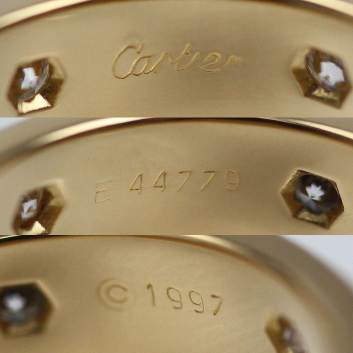 CARTIER カルティエ K18YG イエローゴールド ラブリング クラシック 6P ダイヤ リング・指輪 ダイヤモンド 14号 54 7.5g レディース【中古】【美品】
