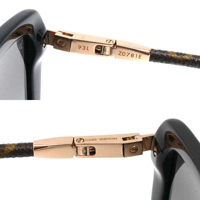 LOUIS VUITTON ルイ・ヴィトン シャルロット モノグラム サングラス ブラック Z0781E 55□17-140 E1107 ユニセックス【中古】