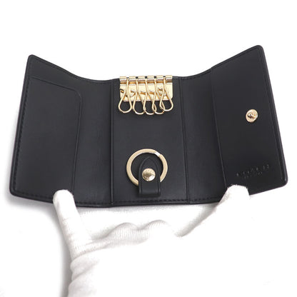 COACH コーチ シグネチャー 5連キーケース キーリング付き キーケース ブラウン F77998 IMAA8 アウトレット品 レディース【中古】【美品】