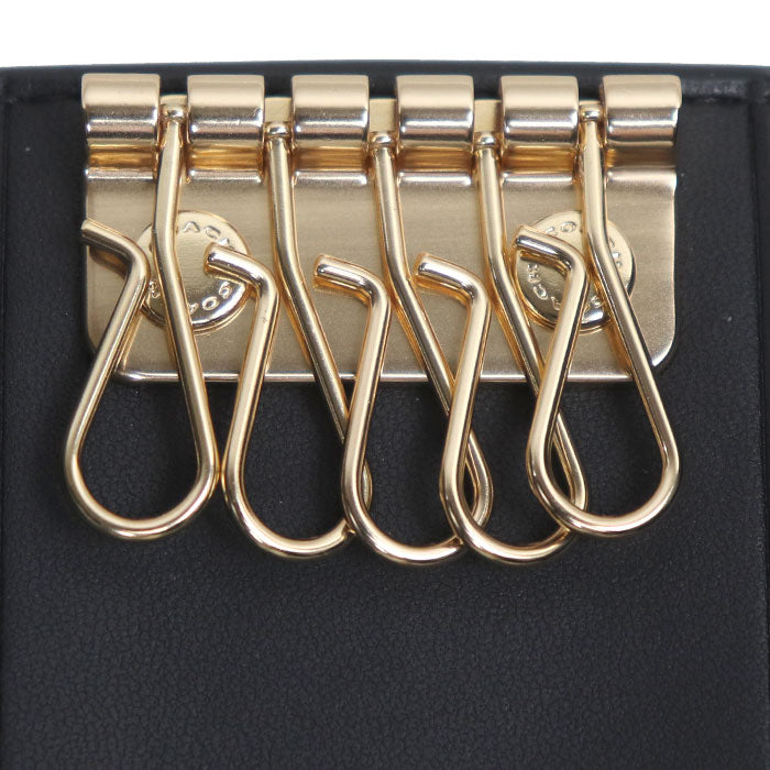 COACH コーチ シグネチャー 5連キーケース キーリング付き キーケース ブラウン F77998 IMAA8 アウトレット品 レディース【中古】【美品】