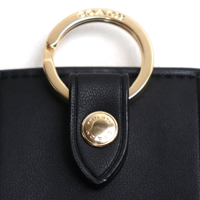 COACH コーチ シグネチャー 5連キーケース キーリング付き キーケース ブラウン F77998 IMAA8 アウトレット品 レディース【中古】【美品】