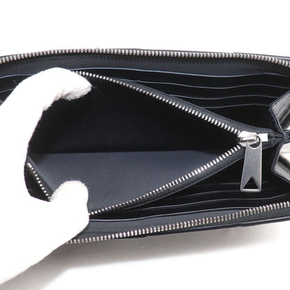 BOTTEGAVENETA ボッテガヴェネタ マキシイントレチャート ジップアラウンド カセット 長財布 ラウンドファスナー ブラック 690945 ユニセックス【中古】