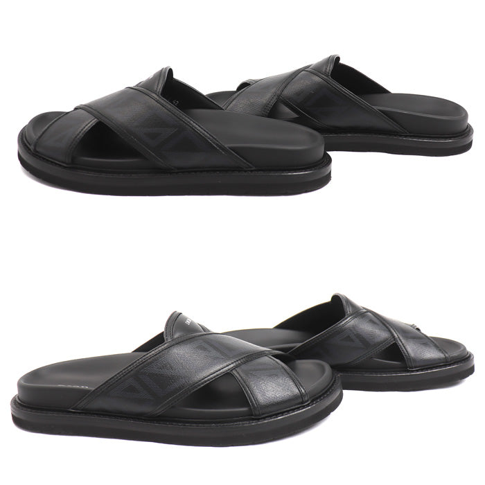 Dior ディオール DIOR HOMME ダイヤモンドロゴ サンダル ブラック LS0322 42 メンズ【中古】