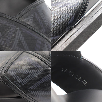 Dior ディオール DIOR HOMME ダイヤモンドロゴ サンダル ブラック LS0322 42 メンズ【中古】