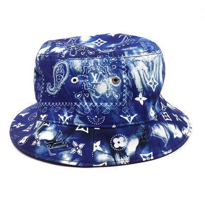 LOUIS VUITTON ルイ・ヴィトン ボネ･モノグラム バンダナ リバーシブル ハット ブルー MP3344 NX1252 ユニセックス【中古】【美品】
