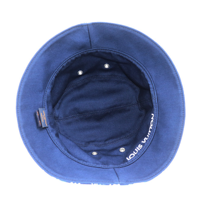 LOUIS VUITTON ルイ・ヴィトン ボネ･モノグラム バンダナ リバーシブル ハット ブルー MP3344 NX1252 ユニセックス【中古】【美品】