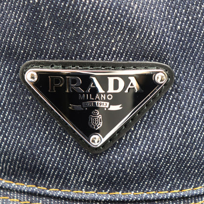 PRADA プラダ バケットハット デニム ハット ネイビー 2HC137 15C7 F0008 L ユニセックス【中古】【美品】