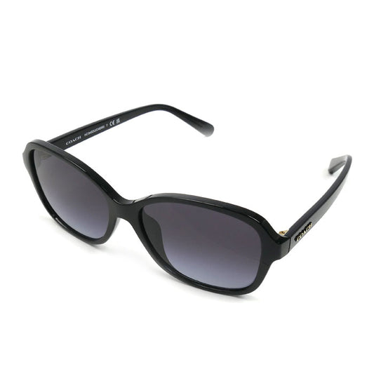 COACH コーチ オーバーサイズド オーバル サングラス ブラック CAE95 56□15 140 3N レディース【中古】