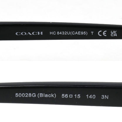 COACH コーチ オーバーサイズド オーバル サングラス ブラック CAE95 56□15 140 3N レディース【中古】