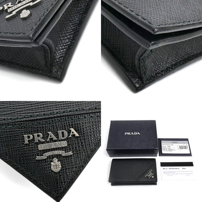 PRADA プラダ サフィアーノ カードケース ブラック 2MC122 QME F0002 メンズ【中古】【美品】