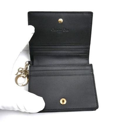 Dior ディオール レディディオール ガーデニア ウォレット ミニ カードケース ブラック S0178ONMJ_M900 レディース【中古】【極美品】