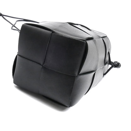 BOTTEGAVENETA ボッテガヴェネタ マキシ イントレチャート カセット ミニ ショルダーバッグ ブラック 680217 レディース【中古】【美品】