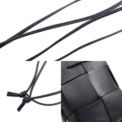 BOTTEGAVENETA ボッテガヴェネタ マキシ イントレチャート カセット ミニ ショルダーバッグ ブラック 680217 レディース【中古】【美品】