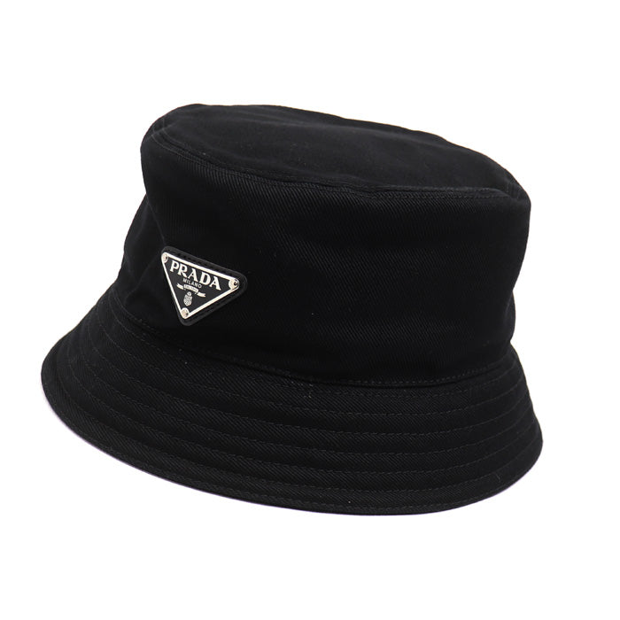 PRADA プラダ バケットハット ハット ブラック 2HC137 2DXI M ユニセックス【中古】【美品】
