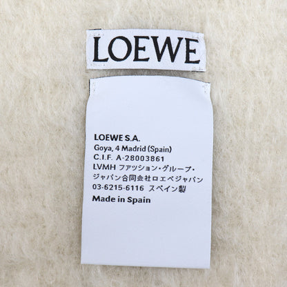 LOEWE ロエベ モヘア フリンジ マフラー ホワイト FSA6SS1X05 レディース【中古】【美品】