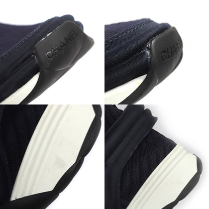 CHANEL シャネル ファブリック ソックスニーカー ココマーク スニーカー ネイビー G33729 
39 レディース【中古】