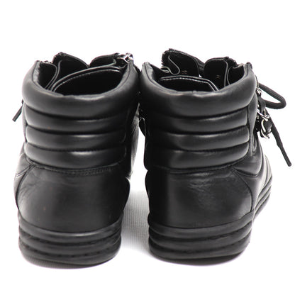 CHANEL シャネル レザー チェーン ハイカット スニーカー ブラック G31316 
33 レディース【中古】