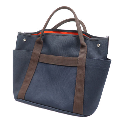 HERMES エルメス サック ド パンサージュ グルーム 2Wayショルダーバッグ ネイビー/フー U刻印 レディース【中古】【極美品】