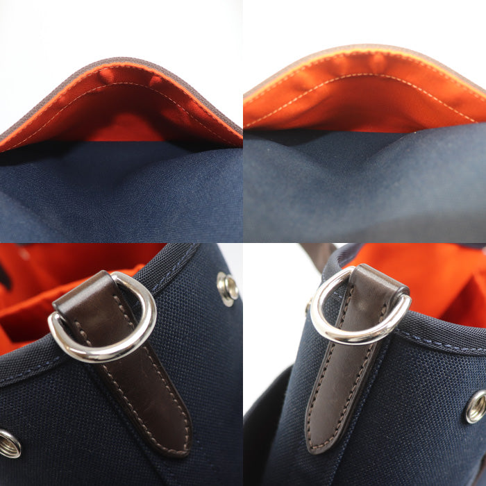 HERMES エルメス サック ド パンサージュ グルーム 2Wayショルダーバッグ ネイビー/フー U刻印 レディース【中古】【極美品】