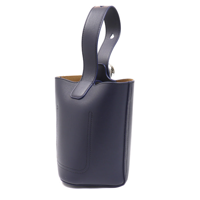 LOEWE ロエベ ぺブル バケットバッグ ミニ 2Wayショルダーバッグ ネイビー AANBBBMX01 レディース【中古】【極美品】