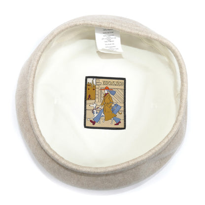 HERMES エルメス サントノーレ ベレー帽 ベージュ 58 レディース【中古】【美品】