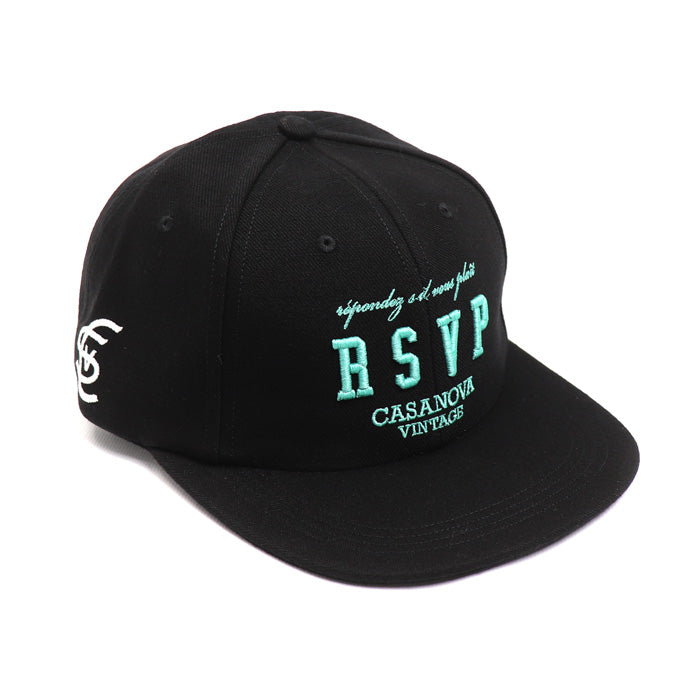 CASANOVA×RSVP コラボ CAP 15周年記念 キャップ ブラック A804B メンズ【中古】【極美品】