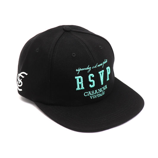 CASANOVA×RSVP コラボ CAP 15周年記念 キャップ ブラック A804B メンズ【中古】【極美品】