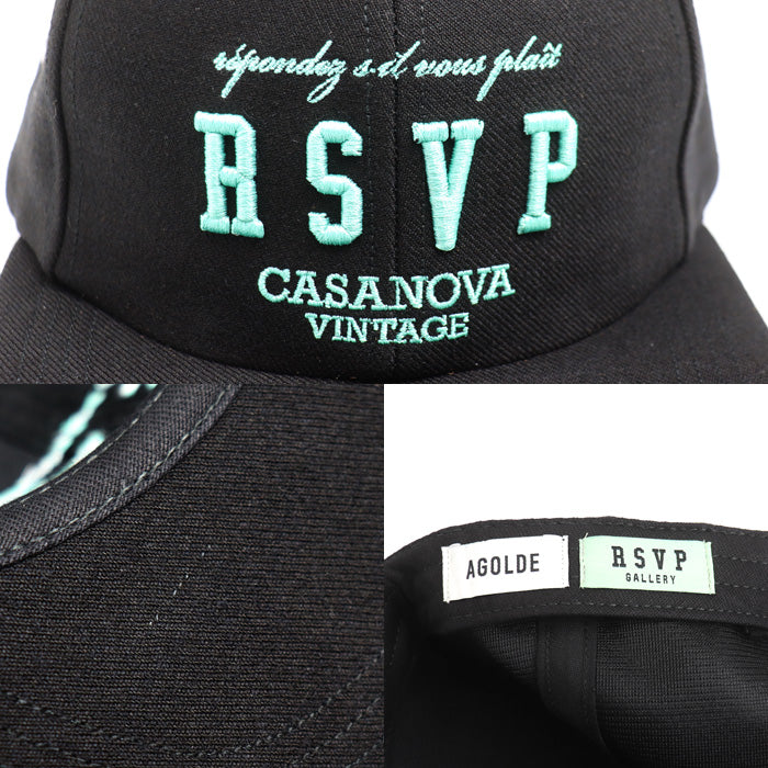 CASANOVA×RSVP コラボ CAP 15周年記念 キャップ ブラック A804B メンズ【中古】【極美品】