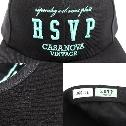 CASANOVA×RSVP コラボ CAP 15周年記念 キャップ ブラック A804B メンズ【中古】【極美品】