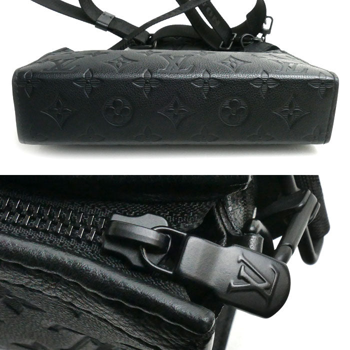 LOUIS VUITTON ルイ・ヴィトン ガストン･ウェアラブル ウォレット ショルダーバッグ ブラック M81115 ＩＣ メンズ【中古】