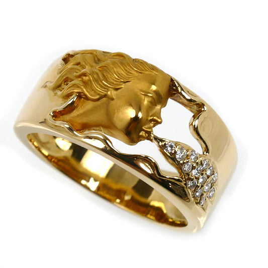 Carrera y Carrera カレライカレラ K18YG イエローゴールド 女神の息吹 ダイヤ リング・指輪 ダイヤモンド 13号 8.0g レディース【中古】【美品】