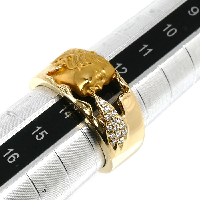 Carrera y Carrera カレライカレラ K18YG イエローゴールド 女神の息吹 ダイヤ リング・指輪 ダイヤモンド 13号 8.0g レディース【中古】【美品】