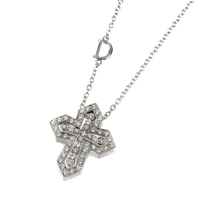 Damiani ダミアーニ K18WG ホワイトゴールド ベルエポック クラウン ダイヤ ネックレス 20089078 ダイヤモンド 7.0g 50cm レディース【中古】【美品】