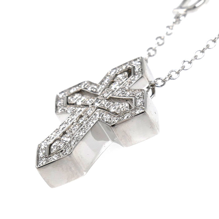 Damiani ダミアーニ K18WG ホワイトゴールド ベルエポック クラウン ダイヤ ネックレス 20089078 ダイヤモンド 7.0g 50cm レディース【中古】【美品】