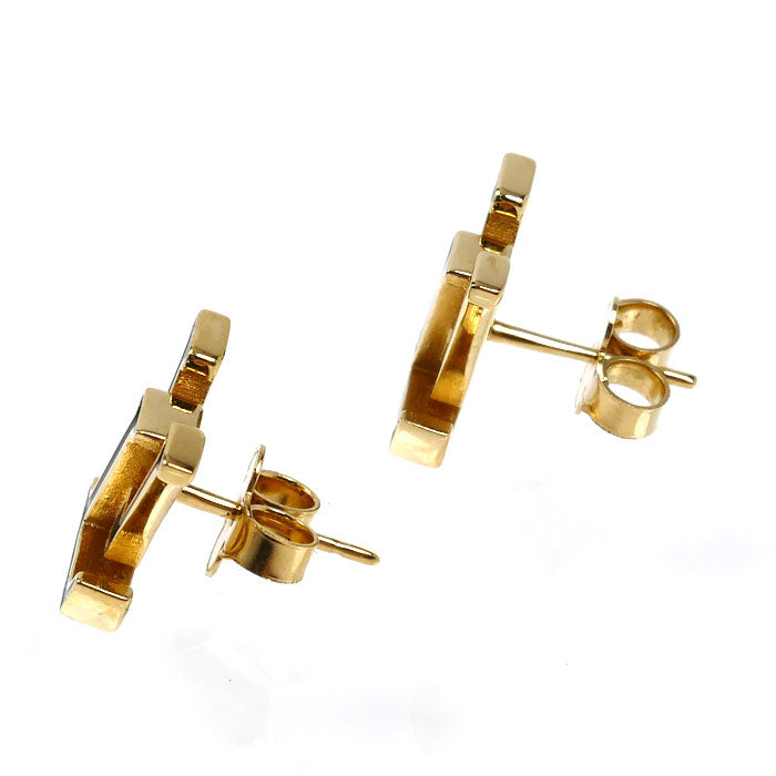 LOUIS VUITTON ルイ・ヴィトン エナメル/メタル LVアイコニック ピアス M01135 BY2244 レディース【中古】