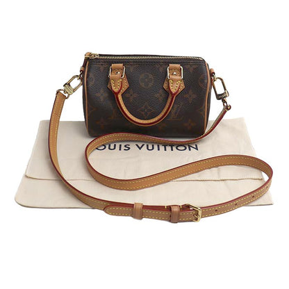 LOUIS VUITTON ルイ・ヴィトン ナノスピーディ 2Wayショルダーバッグ ブラウン M81085 TY0273 レディース【中古】【美品】