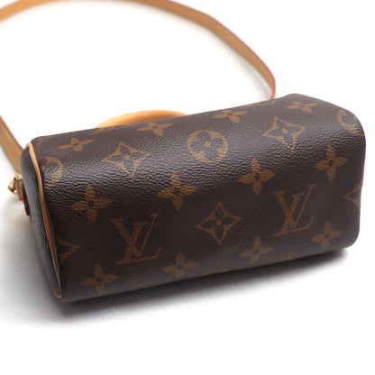 LOUIS VUITTON ルイ・ヴィトン ナノスピーディ 2Wayショルダーバッグ ブラウン M81085 TY0273 レディース【中古】【美品】