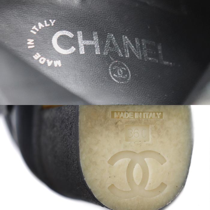 CHANEL シャネル ココマーク ターンロック ショートブーツ ブーツ ブラック G31285 
36C サイドジップ レディース【中古】【美品】