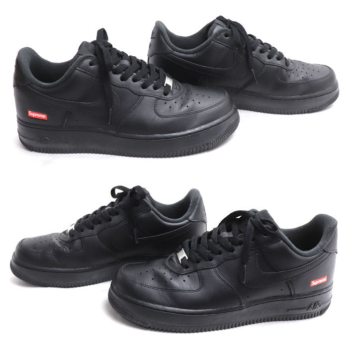 NIKE ナイキ Supreme × Nike Air Force 1 Low エアフォース1 ロー スニーカー ブラック CU9225-001 27cm メンズ【中古】【美品】