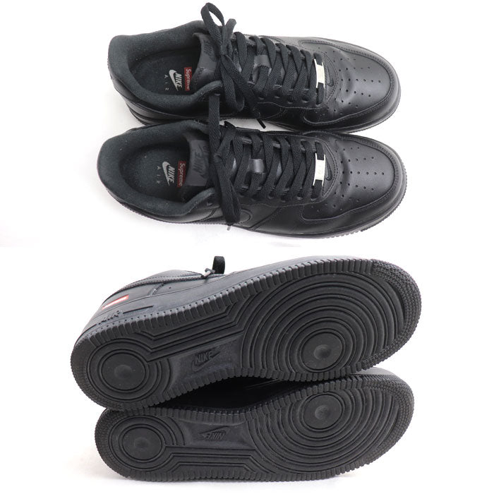 NIKE ナイキ Supreme × Nike Air Force 1 Low エアフォース1 ロー スニーカー ブラック CU9225-001 27cm メンズ【中古】【美品】