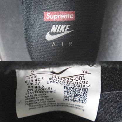 NIKE ナイキ Supreme × Nike Air Force 1 Low エアフォース1 ロー スニーカー ブラック CU9225-001 27cm メンズ【中古】【美品】