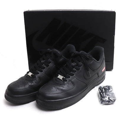 NIKE ナイキ Supreme × Nike Air Force 1 Low エアフォース1 ロー スニーカー ブラック CU9225-001 27cm メンズ【中古】【美品】